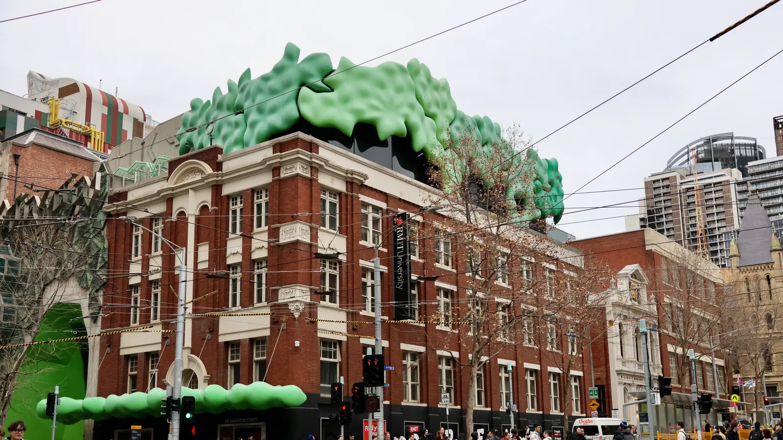 RMIT University's buildings on Swanston Street in central Melbourne
