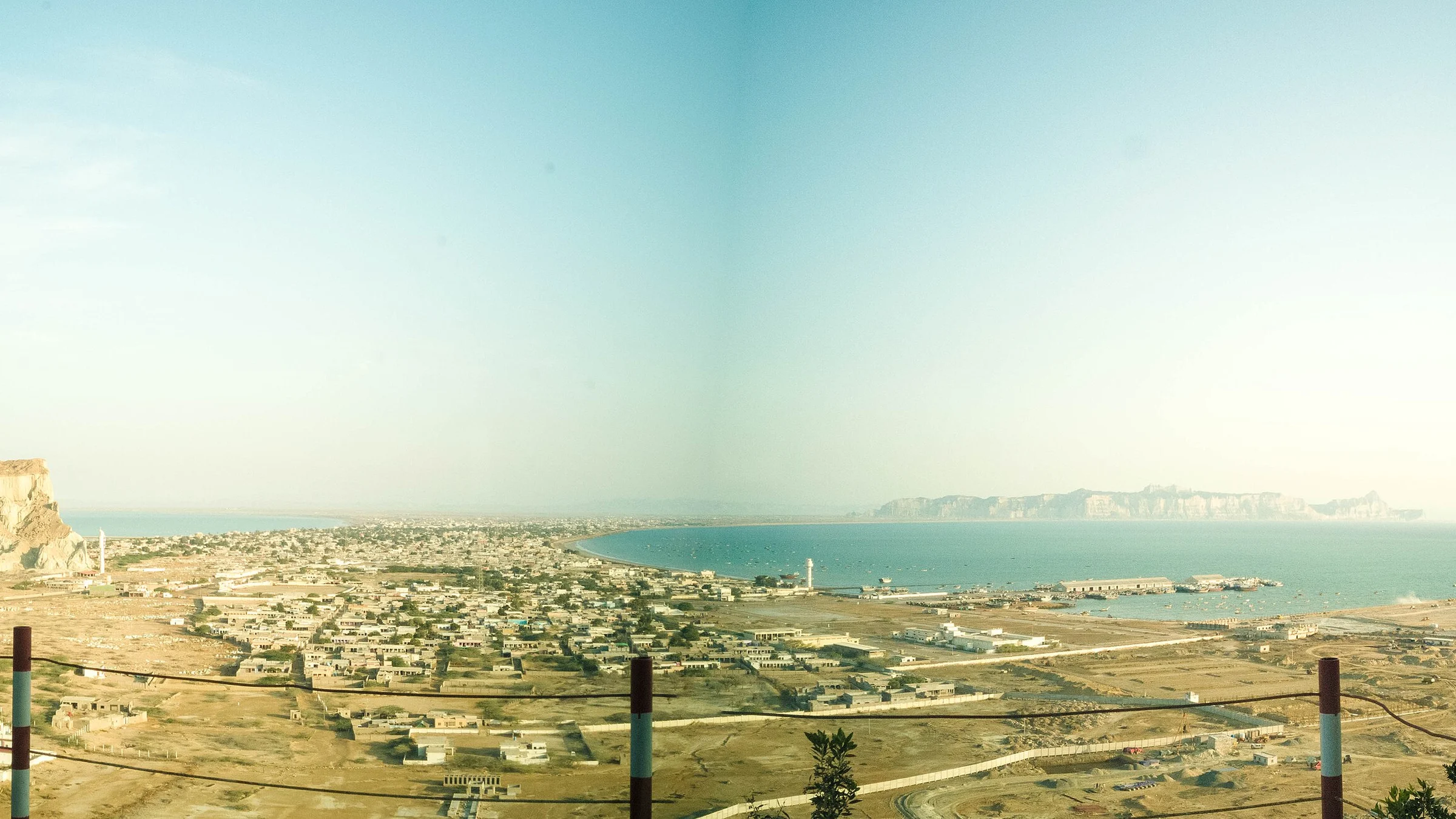 A view of Gwadar city and its port on the Arabian Sea coast