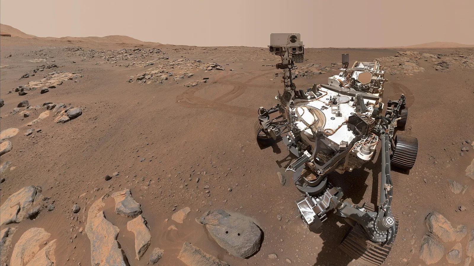 NASA's Perseverance rover takes a selfie on the rocky surface of Mars