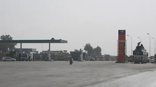 A PSO petrol station in Hyderabad, Sindh
