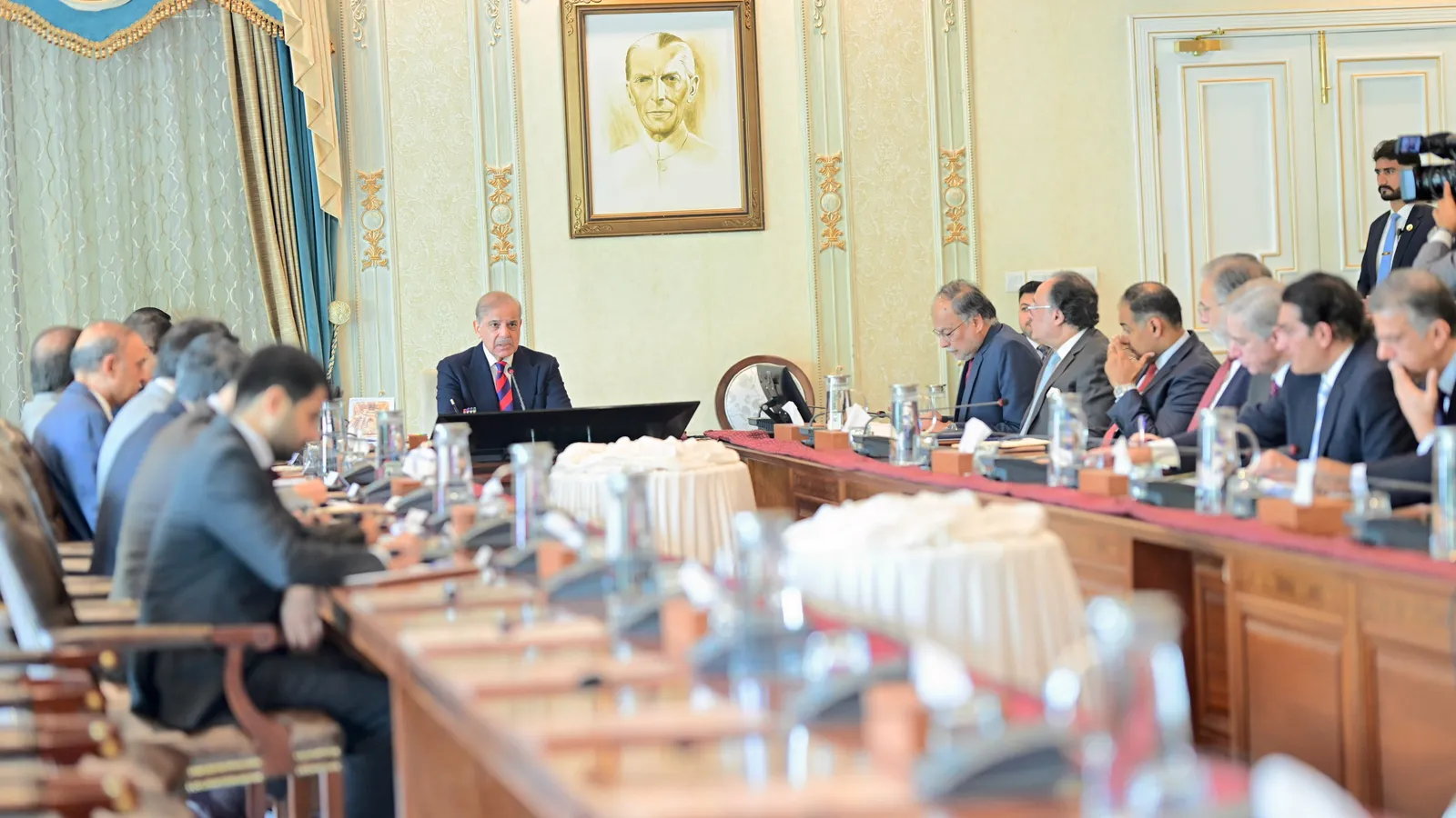 Prime Minister Shehbaz Sharif chairs a meeting on Pakistan Railways reforms in Islamabad