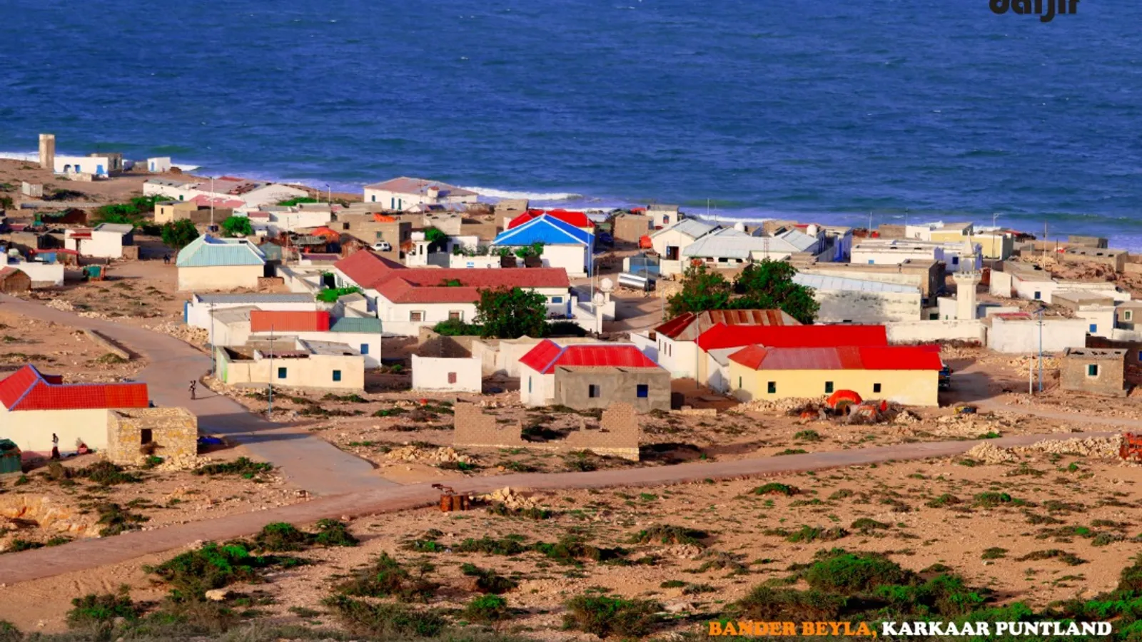 The coastal town of Bandarbeyla in Puntland, Somalia