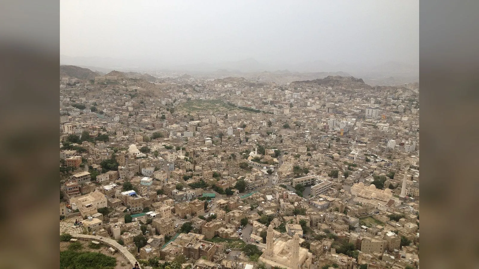 A view of the city of Taiz in Yemen